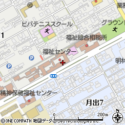 熊本県視覚障がい者福祉協会周辺の地図