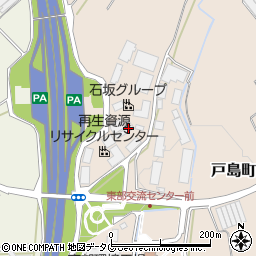 石坂グループ　本社工場周辺の地図