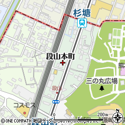熊本日産レンタリース　本社営業所周辺の地図