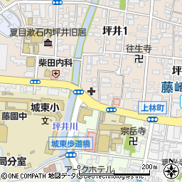 セブンイレブン熊本坪井１丁目店周辺の地図