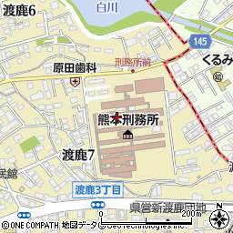 熊本刑務所　作業課周辺の地図