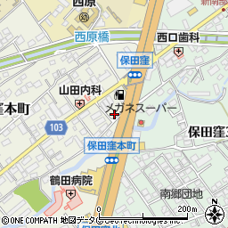 熊本県熊本市東区保田窪本町13-36周辺の地図