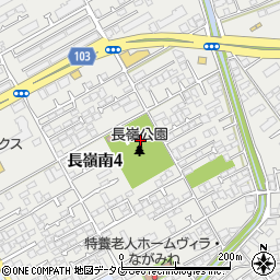 長嶺公園トイレ周辺の地図