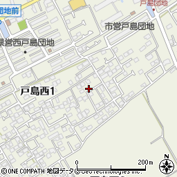 熊本県熊本市東区戸島西周辺の地図