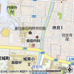 熊本県熊本市中央区内坪井町3-3周辺の地図