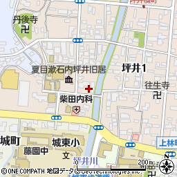 熊本県熊本市中央区内坪井町3-2周辺の地図