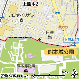 上熊本2-2-31駐車場周辺の地図