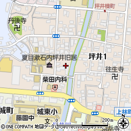 熊本県熊本市中央区内坪井町3周辺の地図
