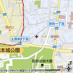 熊本県熊本市中央区京町1丁目周辺の地図