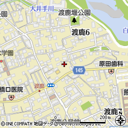 熊本日日新聞渡鹿販売センター周辺の地図
