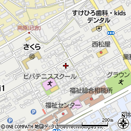 熊本県熊本市東区長嶺南2丁目6周辺の地図