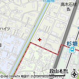 熊本平安祭典家族葬周辺の地図