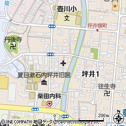 熊本県熊本市中央区内坪井町6周辺の地図