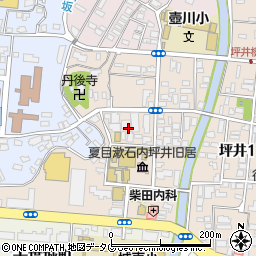 熊本県熊本市中央区内坪井町5周辺の地図