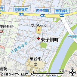 シモカワ子飼店周辺の地図