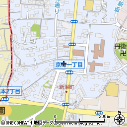 熊本県熊本市中央区京町1丁目5周辺の地図