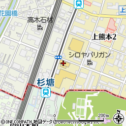 熊本トヨタ自動車株式会社　上熊本店周辺の地図