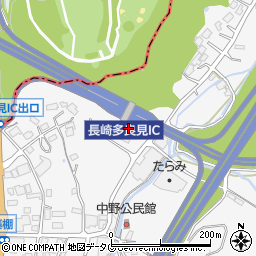 西日本高速道路株式会社　長崎多良見料金所周辺の地図