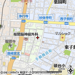 熊本県熊本市中央区妙体寺町周辺の地図