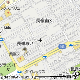 熊本県熊本市東区長嶺南3丁目周辺の地図