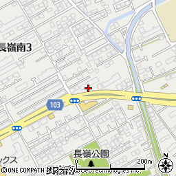 熊本県熊本市東区長嶺南周辺の地図