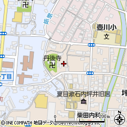 熊本県熊本市中央区内坪井町周辺の地図