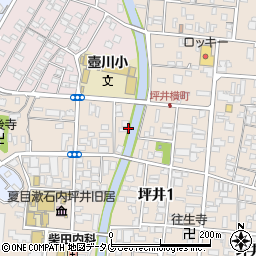 熊本県熊本市中央区内坪井町7周辺の地図