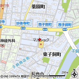 熊本県熊本市中央区西子飼町周辺の地図