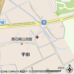 熊本県上益城郡益城町平田2329周辺の地図