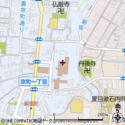熊本地方裁判所　刑事訟廷周辺の地図