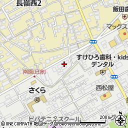 熊本県熊本市東区長嶺南1丁目5周辺の地図