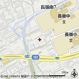 熊本県熊本市東区長嶺南7丁目20周辺の地図