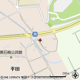 熊本県上益城郡益城町平田2359-1周辺の地図