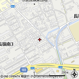 熊本県熊本市東区長嶺南3丁目6周辺の地図