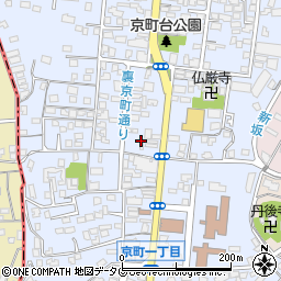 熊本県熊本市中央区京町周辺の地図