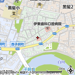 熊本県熊本市中央区子飼本町周辺の地図