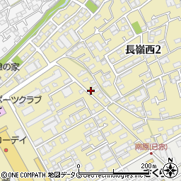 熊本県熊本市東区長嶺西周辺の地図