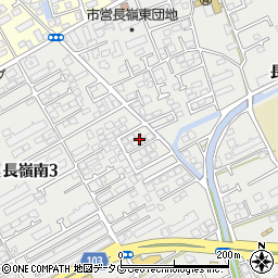 熊本県熊本市東区長嶺南3丁目5周辺の地図