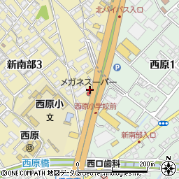 ニコニコ・レンタカー　熊本新南部店周辺の地図