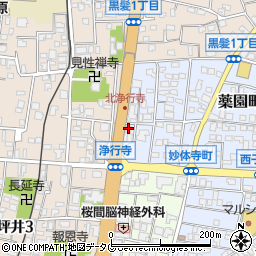 早稲田スクール高校部・東進衛星予備校・熊本浄行寺校周辺の地図