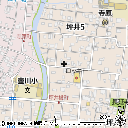 熊本坪井五郵便局周辺の地図
