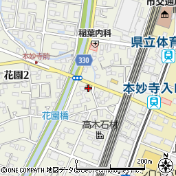 本妙寺郵便局周辺の地図