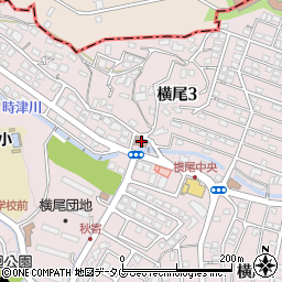 横尾公民館周辺の地図