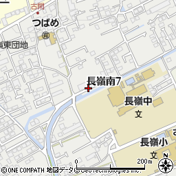 熊本県熊本市東区長嶺南7丁目14周辺の地図