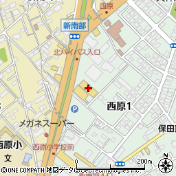スーパーオートバックス・熊本東バイパス周辺の地図