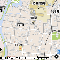 熊本県熊本市中央区坪井周辺の地図