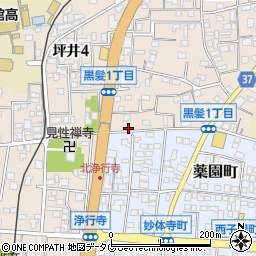 熊本県熊本市中央区黒髪1丁目1-30周辺の地図
