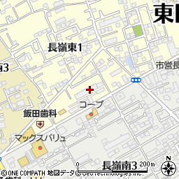 熊本県立大学教員社宅周辺の地図