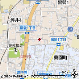 熊本県熊本市中央区黒髪1丁目1-10周辺の地図