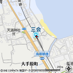 長崎県島原市周辺の地図